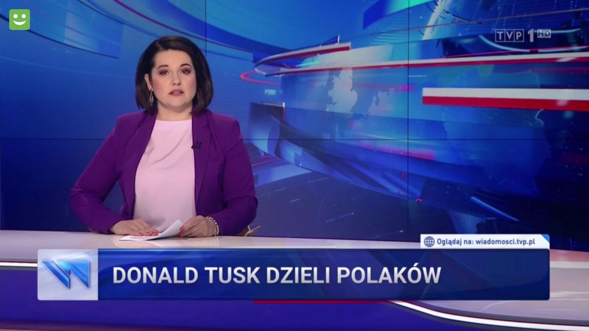 "Wiadomości" TVP nie mają wątpliwości, kto od 11 lat dzieli Polaków
