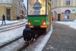 Policja ustaliła tożsamość mężczyzny, który zorganizował sobie kulig za tramwajem