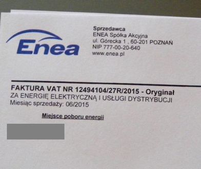 Uwaga, oszuści fałszują rachunki za prąd! Firma Enea ostrzega klientów