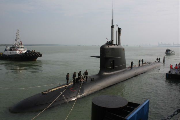 Okręt klasy Scorpene należący do malezyjskiej marynarki wojennej