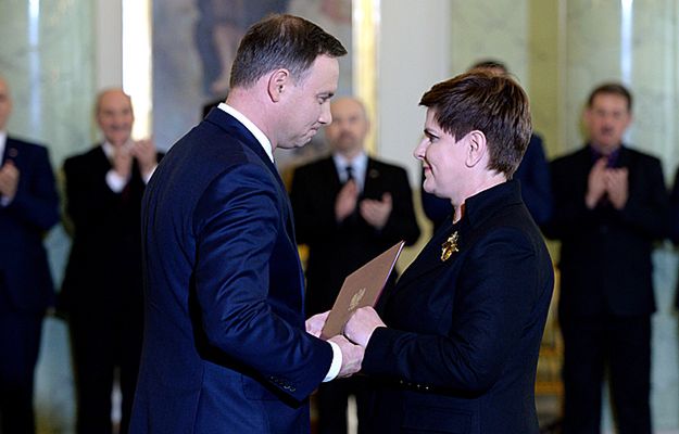 Prezydent Andrzej Duda i Beata Szydło