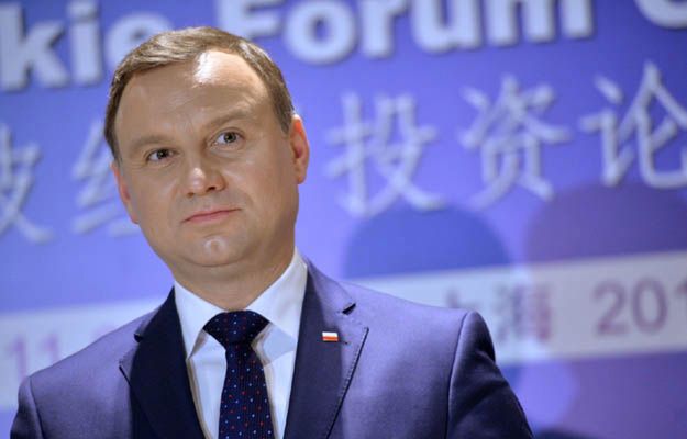 Prezydent Andrzej Duda podczas wizyty w Szanghaju