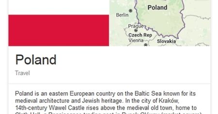 Błąd Google Maps - część woj. warmińsko-mazurskiego poza granicami kraju