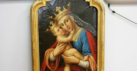 Obraz "Madonna z Dzieciątkiem Jezus" odnaleziony po 25 latach. Sukces polskiej policji