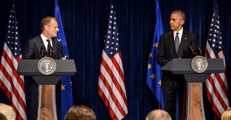 W Warszawie odbyło się spotkanie Obamy z Tuskiem i Junckerem. Tusk: ktokolwiek zaatakuje Unię Europejską, skrzywdzi Amerykę