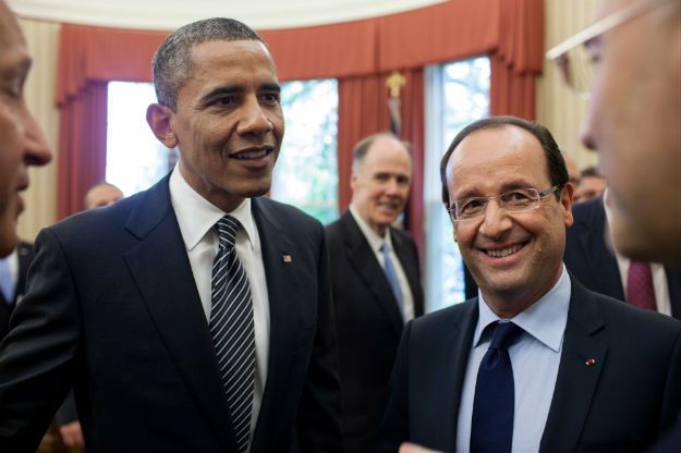 Francois Hollande u Baracka Obamy