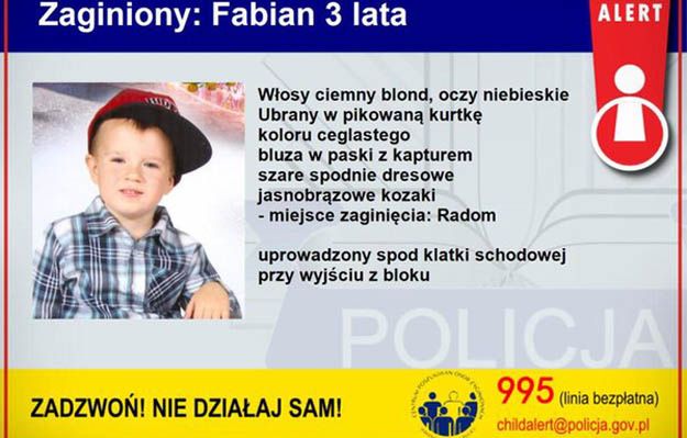 Prokuratura wystawiła list gończy za ojcem uprowadzonego 3-latka z Radomia