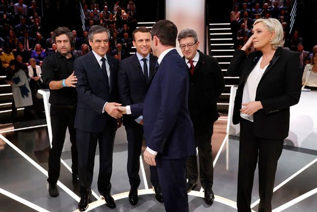 Burzliwa debata kandydatów w wyborach prezydenckich we Francji