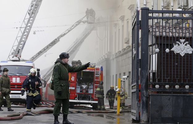 Pożar w gmachu ministerstwa obrony w centrum Moskwy został opanowany