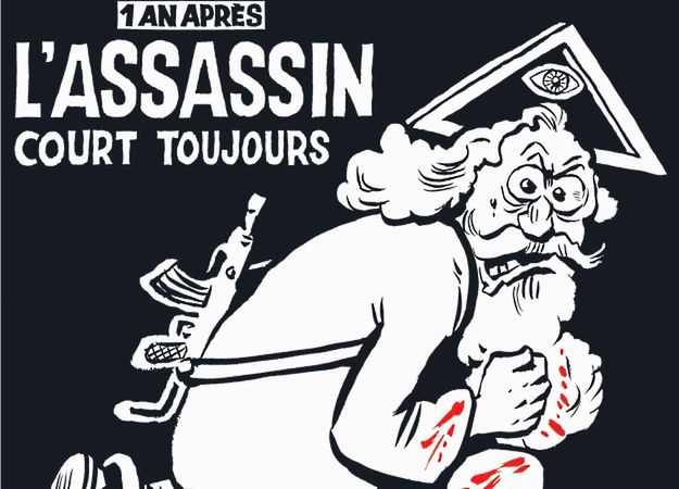 Bóg z kałasznikowem na pierwszej stronie rocznicowego "Charlie Hebdo"