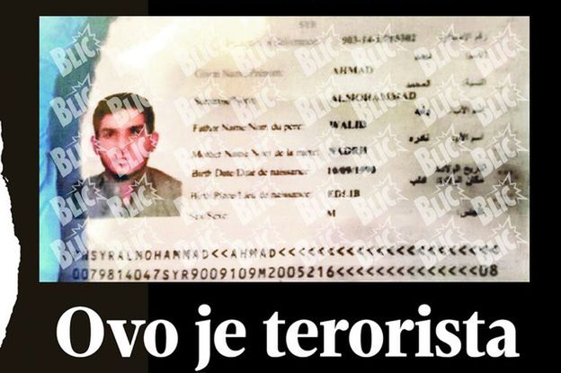 Serbski "Blic" publikuje zdjęcie i tożsamość jednego z terrorystów