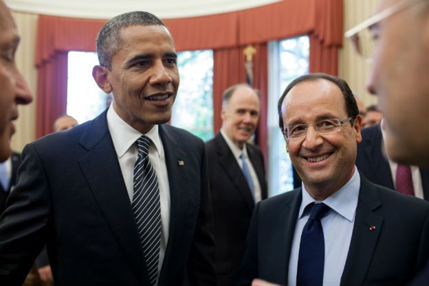 Francois Hollande u Baracka Obamy