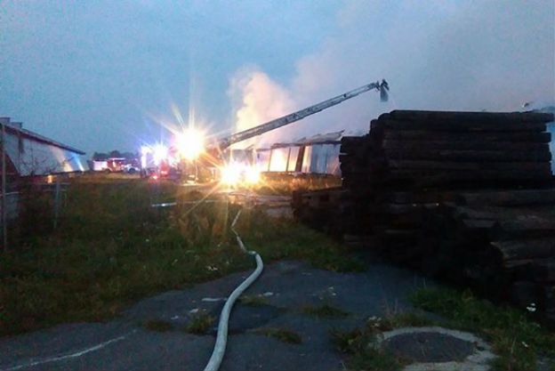 Pożar fermy drobiu na Dolnym Śląsku