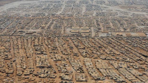 Obóz dla syryjskich uchodźców Zaatari w Jordanii