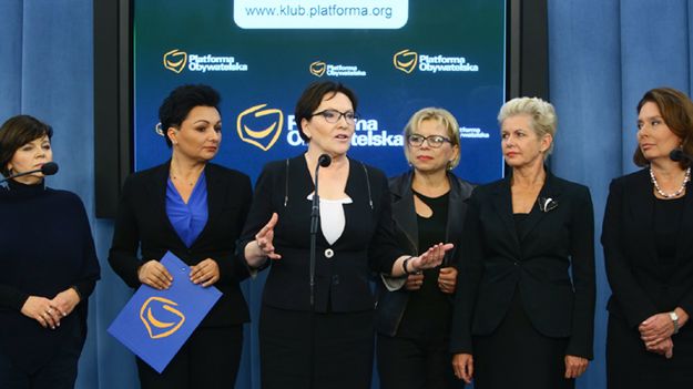 Posłanki PO na konferencji
