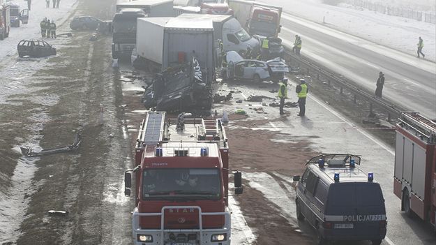 Karambol na autostradzie A1
