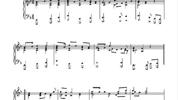 Tekst muzyczny "Mazurka Dąbrowskiego" dla fortepianu