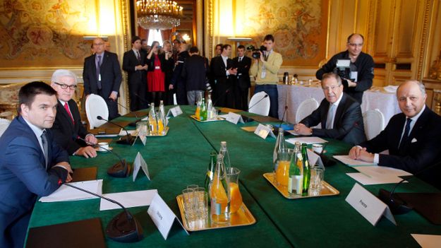 Szefowie dyplomacji Ukrainy, Niemiec, Rosji i Francji