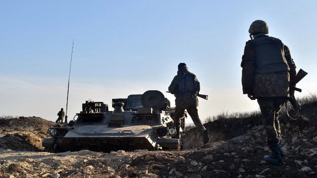 Ukraińscy żołnierze w regionie donieckim