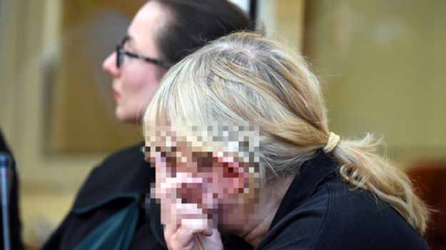 Mariusz T. na sali rozpraw w sądzie w Płocku