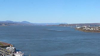 Rzeka św. Wawrzyńca pomiędzy miastami Quebec i Levis