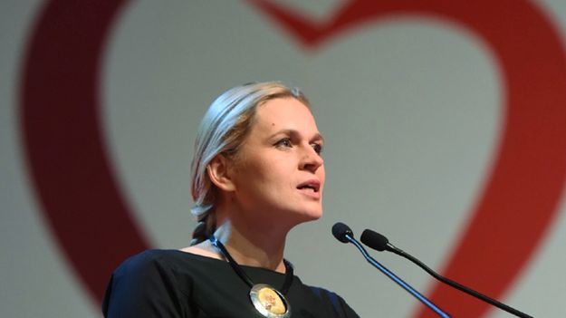 Barbara Nowacka na konwencji Zjednoczonej Lewicy