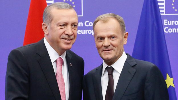 Prezydent Turcji Recep Tayyip Erdogan i szef Rady Europejskiej Donald Tusk