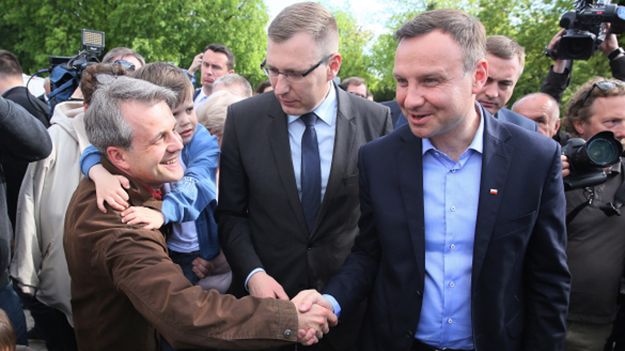 Andrzej Duda podczas wizyty w Sochaczewie 11 maja