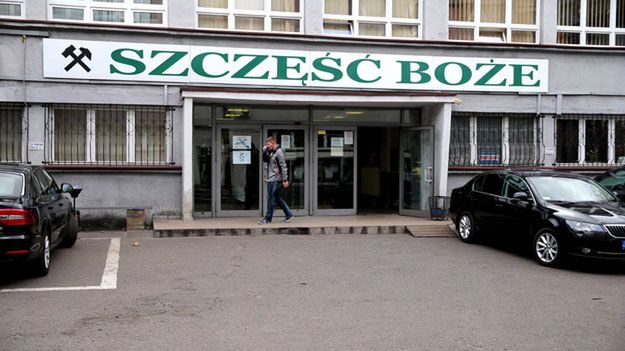 Wejście do kopalni Wujek-Ruch Śląsk w Rudzie Śląskiej