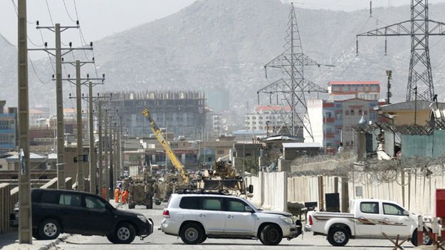 Ulica, przy której znajduje się akademia policyjna w Kabulu