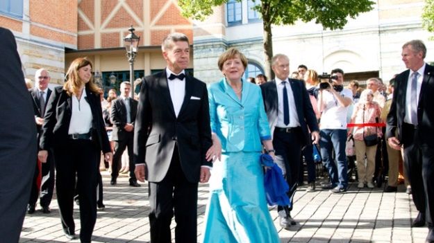 Angela Merkel z mężem na festiwalu w Bayreuth