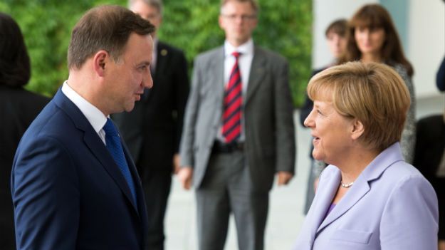 Andrzej Duda i Angela Merkel