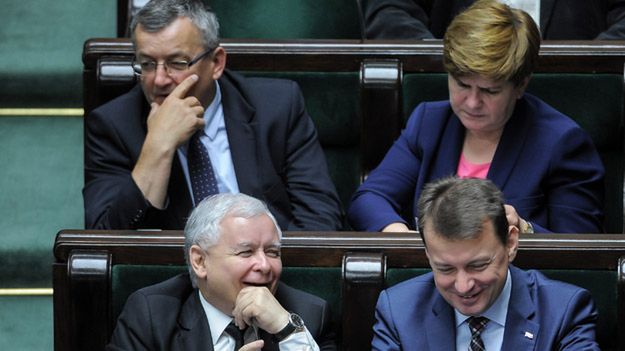 Prezes PiS podczas posiedzenia sejmu 9 lipca