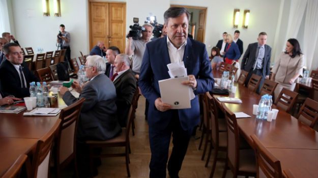 Lider PSL, wicepremier, minister gospodarki Janusz Piechociński podczas Krajowej Konwencji Wyborczej PSL