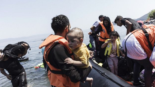 Imigrancie na greckiej wyspie Lesbos