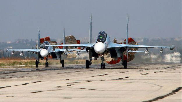 Rosyjski Sukhoi Su-30 SM - Latakia, Syria