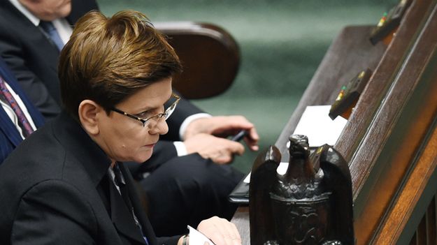Premier Brata Szydło w Sejmie.