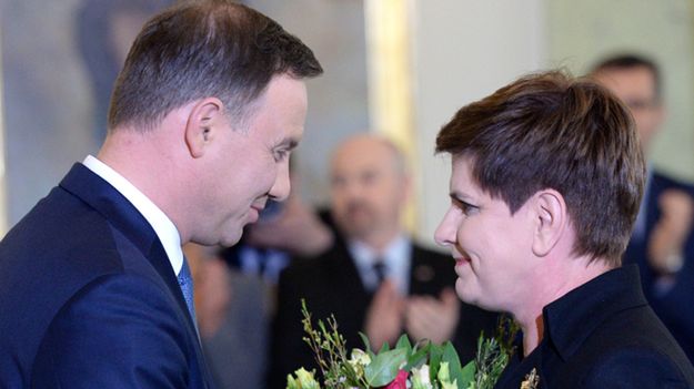 Prezydent Andrzej Duda i premier Beata Szydło