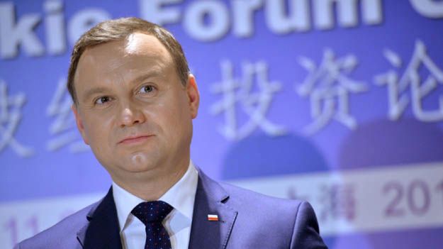 Prezydent Andrzej Duda podczas wizyty w Szanghaju