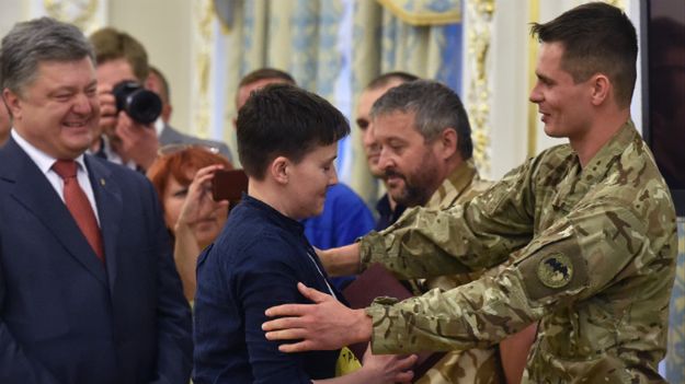 Petro Poroszenko i Nadija Sawczenko