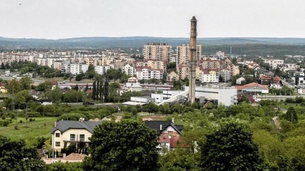 Widok na ul.Szajnowicza Iwanowa w Kielcach ze wzgórza Karczówka