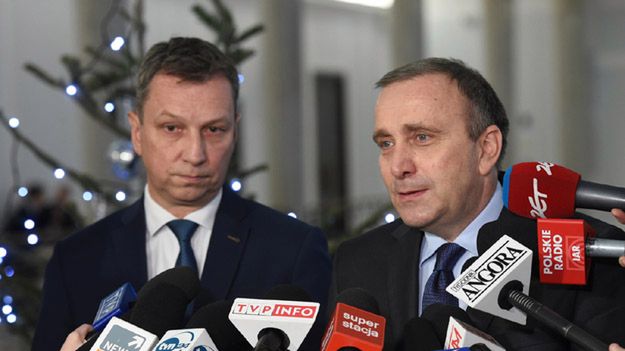 Andrzej Halicki i Grzegorz Schetyna z PO w Sejmie