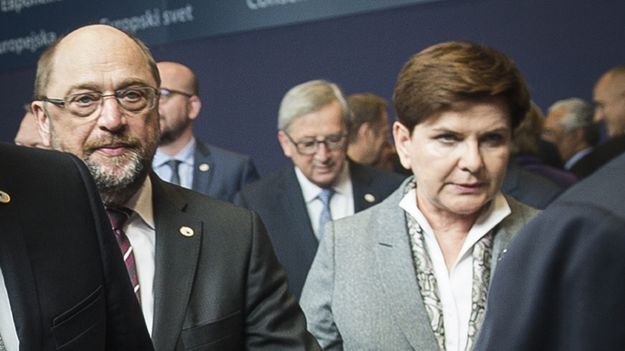 Przewodniczący PE Martin Schulz i premier RP Beata Szydło +