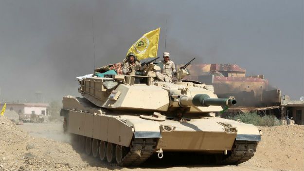 Amerykański czołg Abrams w służbie szyickich Sił Ludowej Mobilizacji w Iraku