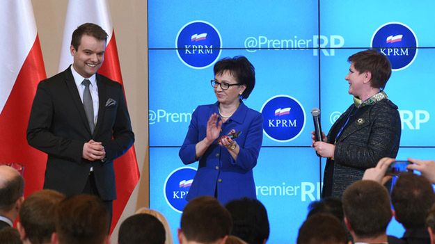 Beata Szydło, Elżbieta Witek i Rafał Bochenek