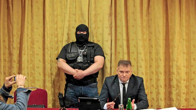 Krzysztof Rutkowski podczas konferencji prasowej