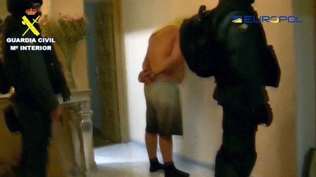 Szef gangu podczas zatrzymania.