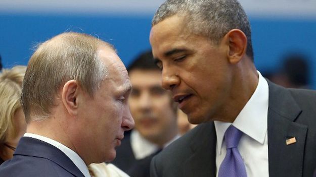 Prezydenci Rosji i Stanów Zjednoczonych Władimir Putin i Barack Obama.