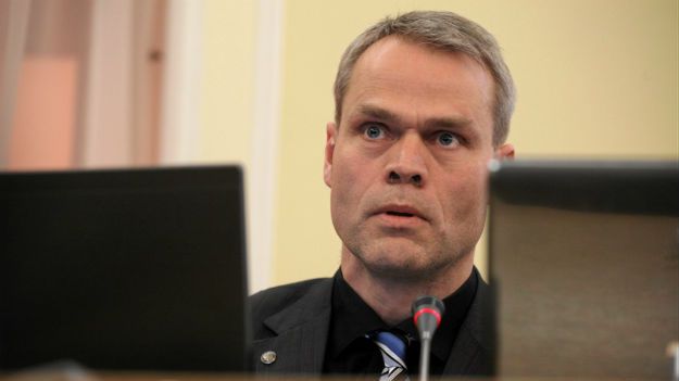 Glenn Jorgensen podczas posiedzenia zespołu parlamentarnego Antoniego Macierewicza