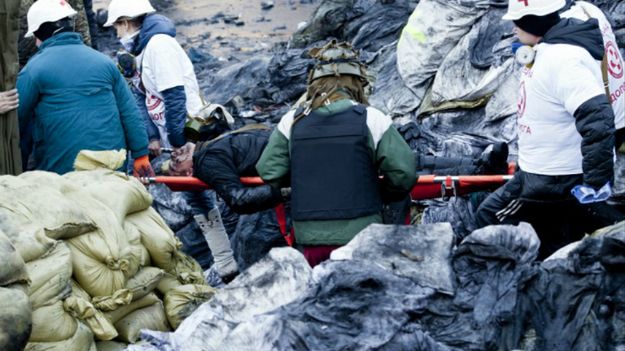 Starcia na Majdanie w 2014 r.